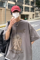 B239-1212-P28欧美式天使雕像个性印花夏季高克重半袖短袖t恤，男装T恤，星座514-2(原B239)