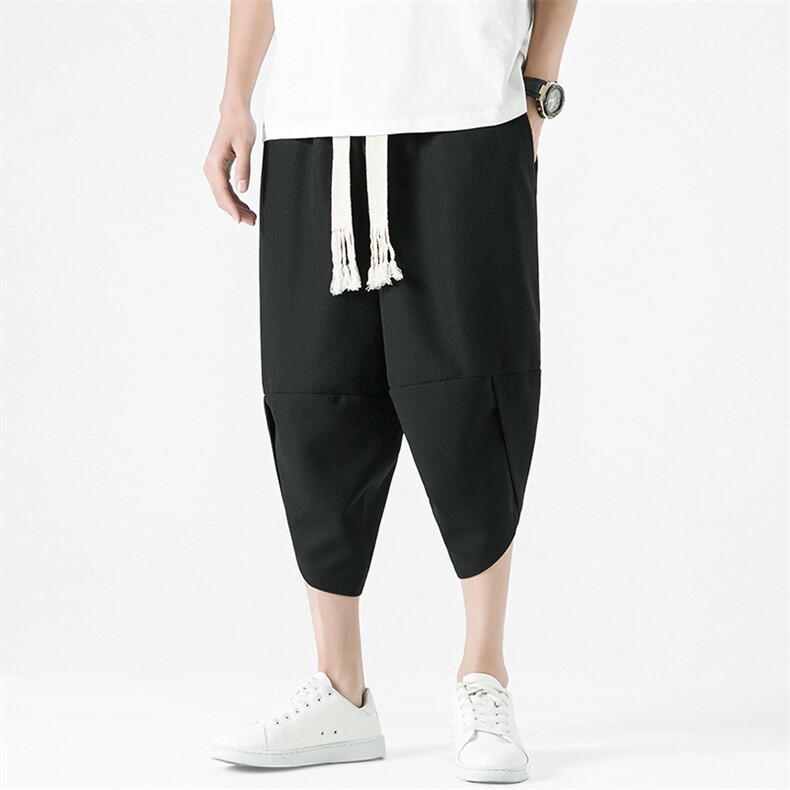 K5506P40无影墙280华夫格重磅高品质七分裤，男装休闲裤，电商A026