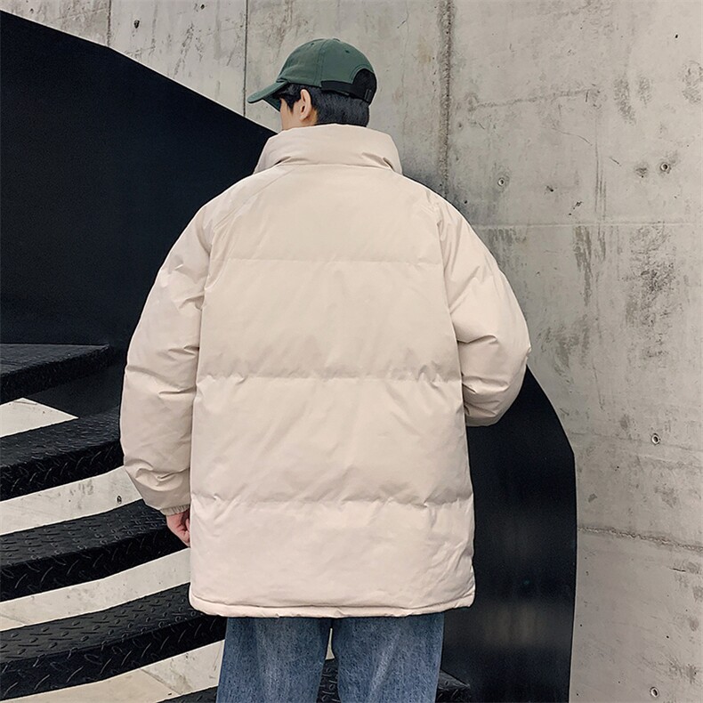 新款男百搭设计感纯色情侣港风棉衣M065-P90控148,男装棉衣,星座717