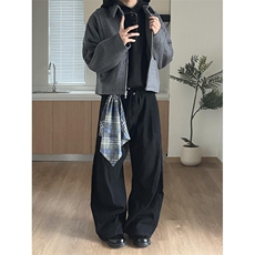 【有货】Q36CC-特P52可拆方巾屁帘裤男廓形洗水牛仔裤，男装牛仔裤，星座1007（原301D）