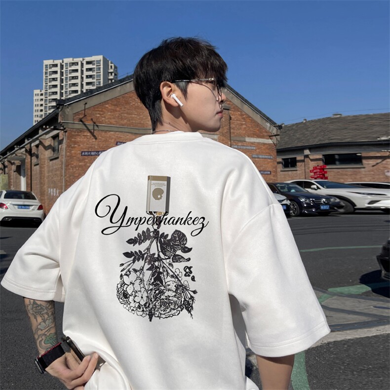 量大优供视频重磅麂皮绒短袖T恤男JPDX193-特P19,男装T恤,电商B367