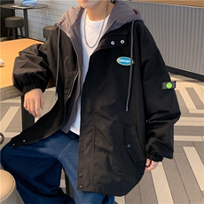 秋冬新品宽松街头运动风棒球服班服连帽夹克外套男装W1571-P55，男装夹克，星座512-2