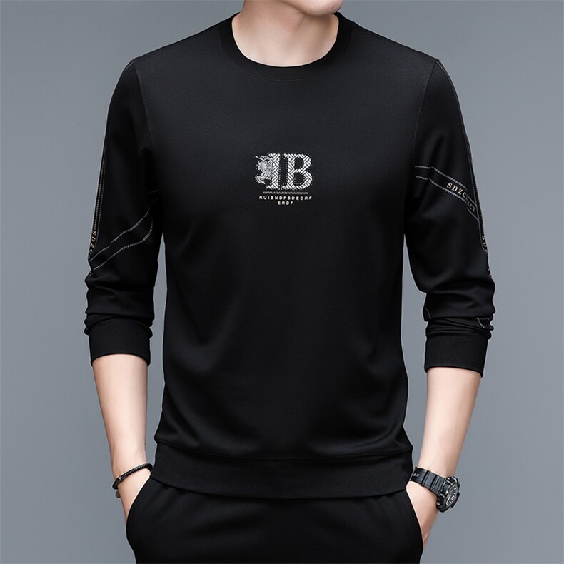 BSS090秋季新款2023年男士休闲圆领卫衣长袖套头外套时尚P50,男装卫衣,电商B360