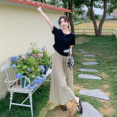 新款现货主推大脚裤裙套装9856-P125-K178，女装套装/套裙，2C129