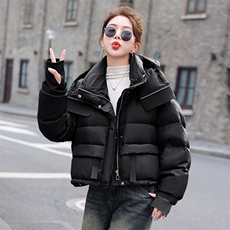 短款羽绒服女2025冬季新款韩版小个子超好看显白休闲连帽保暖外套，女装羽绒服，意芙