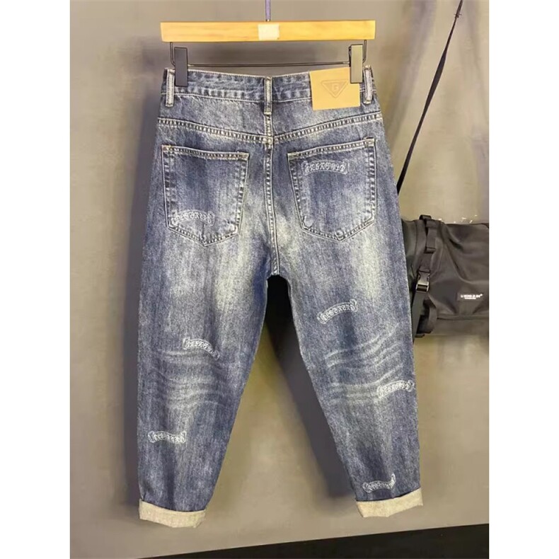 1506-1/KT12701/P50冬宽松牛仔裤男士哈伦裤子潮水洗百搭老爹新塘,男装牛仔裤,星座1506-1