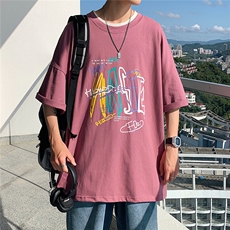 1图案已注册港风日系中性情侣大码M-5XL风短袖DT7735P28控45，男装T恤，星座226-2