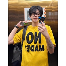 美式字母刺绣重磅圆领针织短袖t恤男女同款宽松慵懒风上衣潮，男装T恤，四季星座505