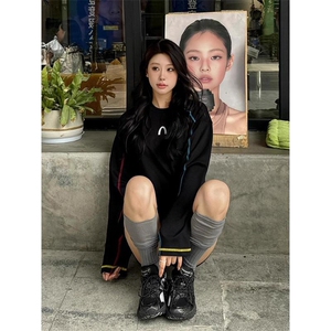 美式高街解构工艺速干长袖T恤衫男女款防晒上衣户外运动骑行服潮图片