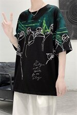 夏季短袖t恤男潮流港风t恤A210-A8310-P30，男装T恤，星座210-3