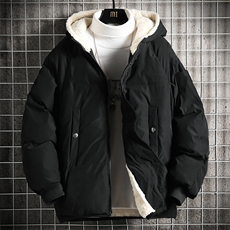 加厚加绒连帽衣男大码服男面包服男MY16266-P100网格挂拍，男装棉衣，电商A040A