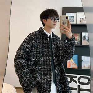 男秋季外套潮牌街头夹克外套衬衫厚L733P55图片