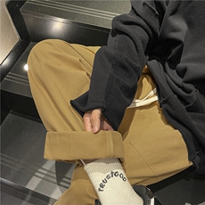 高街INS裤子男！纯棉休闲拖地裤时尚纯色百搭K670特批35，男装休闲裤，星座718-1