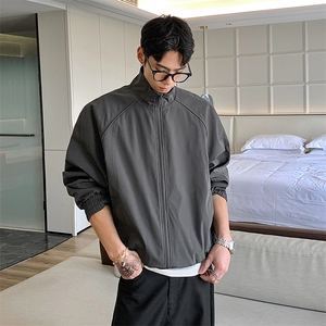 高品质春装新款老钱风美式高街解构立领棒球服飞行夹克休闲外套潮图片
