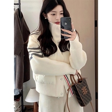 白色休闲羽绒棉服女秋冬短款白色立领保暖针织外套M619，男装棉衣，星座1116A（原606A-3）