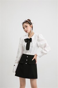 法式珍珠衬衫,女装衬衫,R2