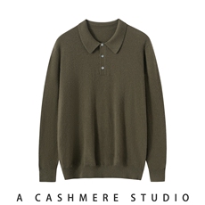 2025年秋季时尚百搭通勤简约休闲男士T恤长袖，男装羊绒套衫，朝思纯山羊绒