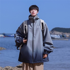 港风山系防水冲锋衣渐变色夹克男：聚酯纤维JK77087P85控128，男装夹克，星座226-1