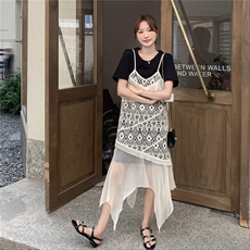 现货蕾丝吊带连衣裙2C105-0522-P145-K218，女装连衣裙，2C105