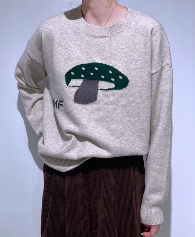 小蘑菇毛衣，女装针织衫/毛衣，驿谷