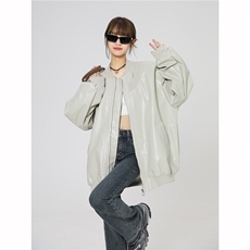 现货2025PU皮夹克美式潮牌女飞行服高街流行外套W318-P35，男装夹克，电商A170