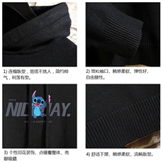 LM68173-P58加绒款-P68连帽毛衣男大码带帽针织衫男毛线衣砖墙，男装针织衫/毛衣，电商A040A