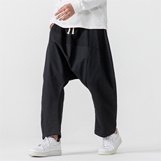 秋装大码日系工装拼接哈伦裤港风垮裤休闲裤男女中性K278/P60，男装工装外套，钱塘713