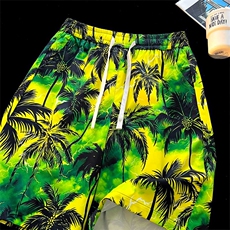渐变抽绳短裤男夏季印花新款宽松休闲潮流百搭短裤DK005P-25，男装牛仔裤，电商A128