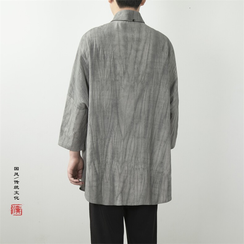 风男装立领廓形新中式男士衬衫C208P85,男装衬衫,钱塘802