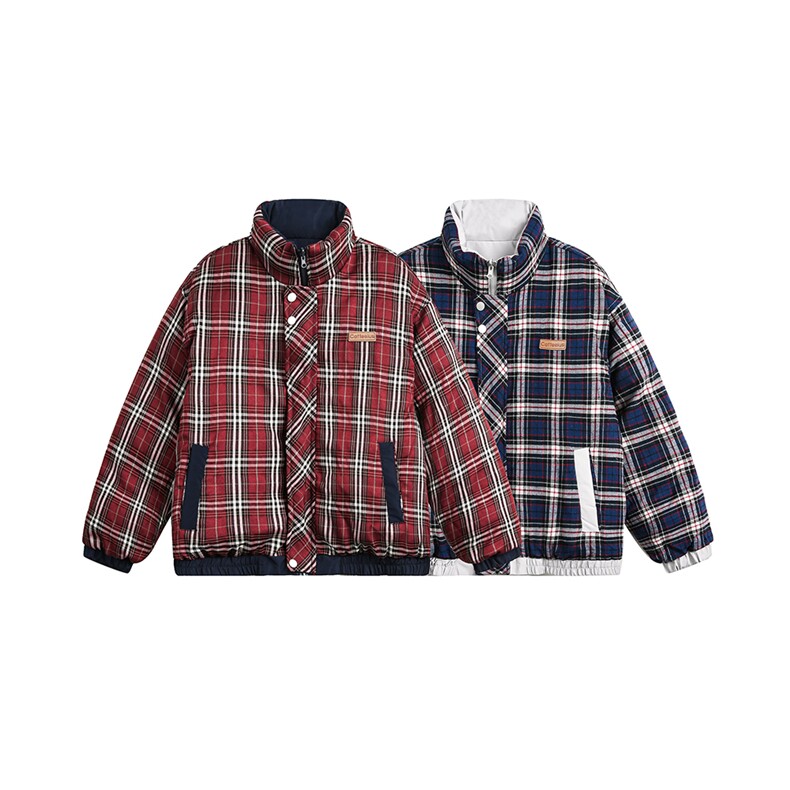 两面穿格子棉服--5675 258图片