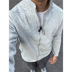 A239-P70灰绿色抓绒衣外套男春秋款cleanfit拉链立领夹克美式，男装夹克，电商B323A