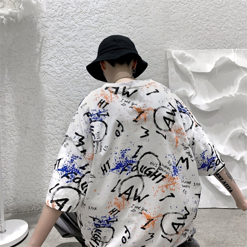 特P20控39高品质夏季新款复古纯棉印花圆领短袖T恤TC01,男装T恤,电商B370