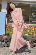 新中式国风盘扣衬衫时尚套装女2025夏季新款减龄阔腿裤显瘦两件套，女装套装/套裙，水衣源