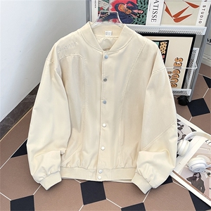 秋季新款港风美式vibe潮流灯芯绒拼接双层外套棒球服 JK1401-P58图片