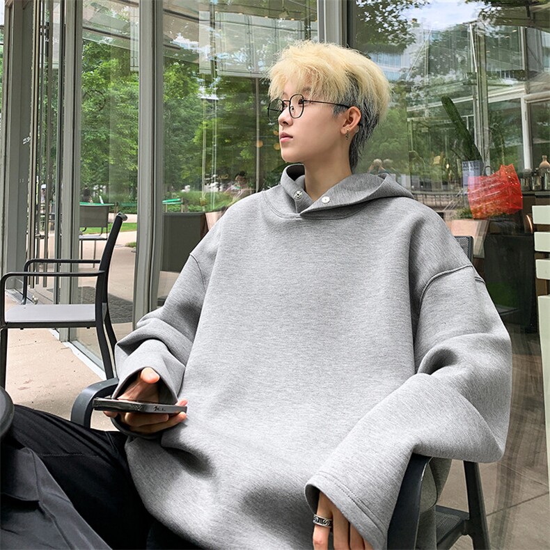 WY604-40美式纯色秋季高级感连帽卫衣现货,男装卫衣,星座1503