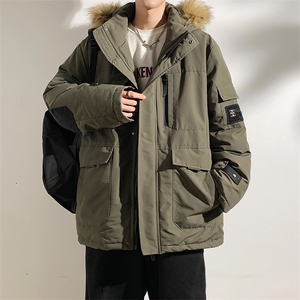 港风2026新品冬季宽松棉服派克服毛领冬装加厚外套D010-P145图片