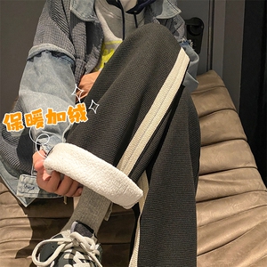 冬季加绒加厚裤子百搭潮流运动裤休闲裤卫裤K5223J B315 P55控68图片