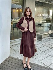 毛呢背心套裙，女装背心吊带，亿炫