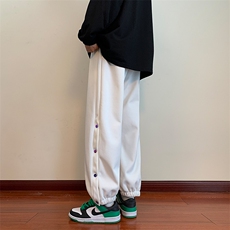 KP709P48港风休闲裤男排扣宽松大码束脚裤卫裤，男装休闲裤，星座1204-3
