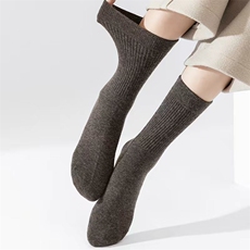 2025年秋季时尚百搭双针无骨女款羊毛袜，袜子，慕洵羊绒
