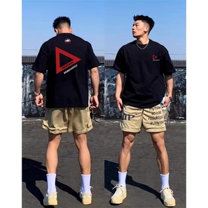 1506/QT1630/P32新款美式纯棉短袖T恤宽松休闲百搭打底T恤男女图片