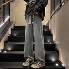 8XL-M牛仔裤男士直筒宽松特大码胖子阔腿裤男款长裤NZ110-P45控58，男装牛仔裤，电商D206-1