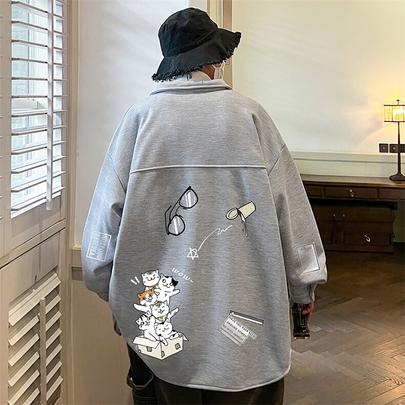 控58加厚加绒衬衫男大码长袖衬衣男外套 HC79115-P38 加绒款-P48图片