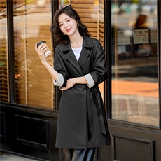 2025秋季新款现货休闲时尚休闲长款皮衣外套，女装皮衣，1C078