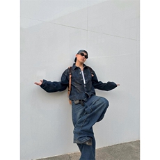 网络图现货牛仔外套男秋潮牌上衣潮流时尚牛仔RJK8631-P85，男装工装外套，星座1005-4