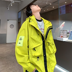 8XL-M特大码冲锋衣防水宽松工装风男夹克外套JK1306P90控118，男装夹克，电商D206-1