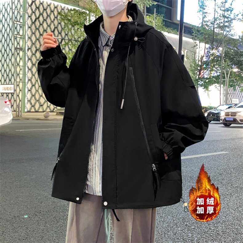 JK6808加厚-P98冬季大码工装连帽加厚棉衣冲锋衣,男装夹克,星座109