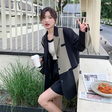 【现货】2022秋新款拼接撞色西服251-601-P125-K188，女装西装，浙宝189