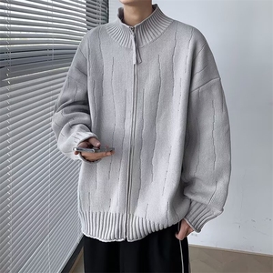 高质量针织开衫男士韩版潮流宽松百搭帅2025冬季ins毛衣MZ636-P66图片