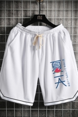 LQ64192-P19篮球夜跑运动短裤男大码宽松冰丝五分裤大裤衩网格，男装休闲裤，电商A040A